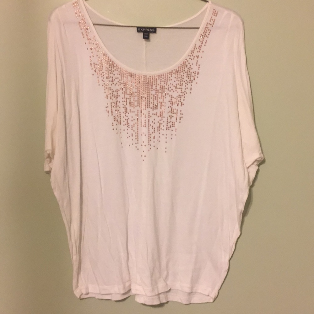 White with Copper Beads Top
